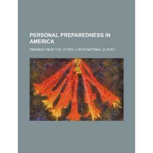  Personal preparedness in America findings from the 