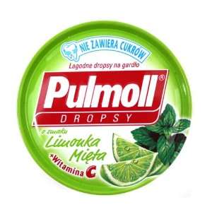  2 pack Pulmoll Mint and Lime Cough Drops 2x45g/2x1.5oz 