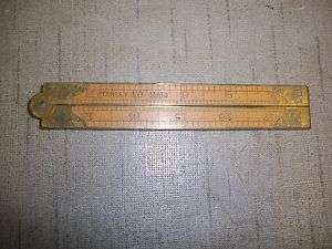 Stanley Rule #60 old tool vintage boxwood brass bound  