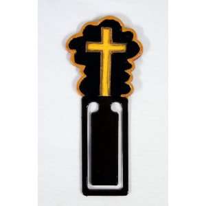  Wholesale Pack Handpainted Black Church Cross Bookmark 