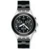   Stainless Steel Analog Watch with Black Dial Watch Swatch Watches