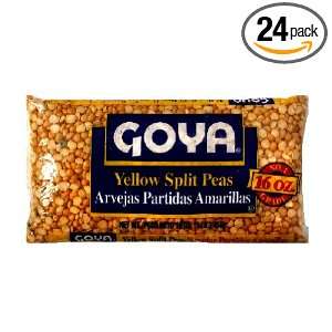 Goya Yellow Split Peas, 1 pounds (Pack of24)  Grocery 