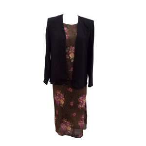  Season Designer Top & Skirt Set Purple Flower Print Large 
