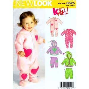  New Look 6525 Sewing Pattern Baby Sleeper Pants Hooded 