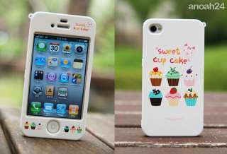 SWEET CUPCAKE/HAPPYMORI iphone4, 4S Korean white cute case cover 