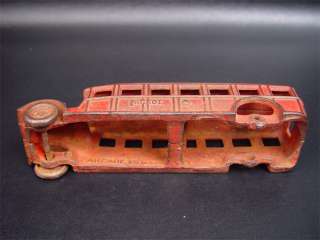 1930s Arcade Mfg Fageol Cast Iron Toy Safety Bus 8  