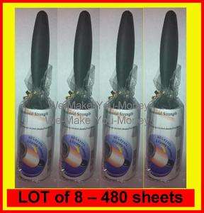 LOT 8 Lint Rollers Pet Hair Remover Professional Strength 480 sheets 