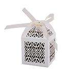 100 Fuschia, Black & White Filigree Wedding Favor Boxes  