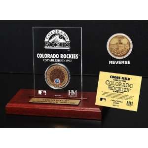   Mint MLB Colorado Rockies Coors Field Infield Dirt Coin Etched Acrylic