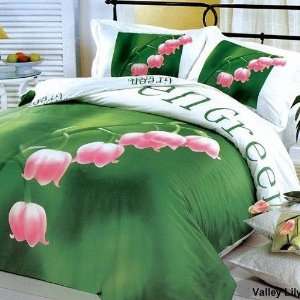  Le Vele Valley Lily 6 Piece Full / Queen Duvet Cover Bedding 