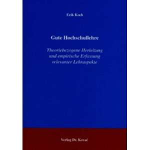   Erfassung relevanter Lehraspekte (9783830013389) Erik Koch Books