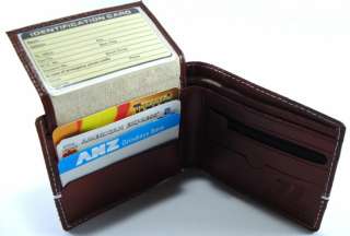 Genuine Just Leather Designer Mens Wallet Card Holder SP065BR  