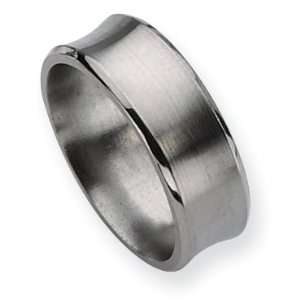    Titanium Concave 8mm Brushed Band, Size 12.5 Chisel Jewelry
