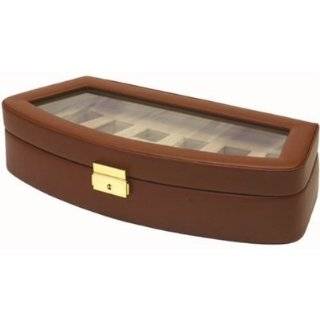 Watch Storage Box Leather Case For 6 Watches Brown