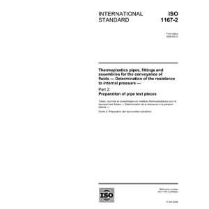  ISO 1167 22006, Thermoplastics pipes, fittings and 