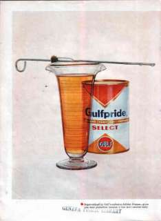 GULF New Gulfpride Select Motor Oil 1958 ad  
