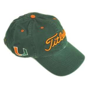   Green College Titleist NCAA Baseball Hat Cap