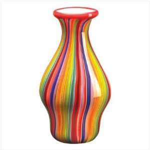  Multi Color Striped Vase