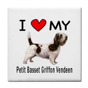 I Love My Petit Basset Griffon Vendeen Tile Trivet 