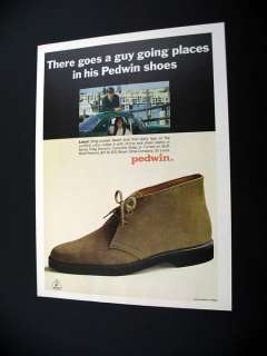 Brown Shoe Co Pedwin Shoes Desert Boots 1967 print Ad  