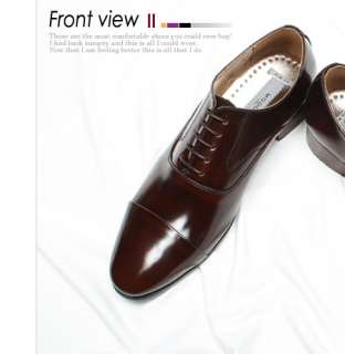Mens Dress shoes luxury dandy Style Brown Leather shoes  