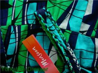 New MONSOON Green Blue Cotton TANGA MAXI DRESS  Uk 10  