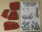STAMP OASIS UNMOUNTED CLING RUBBER STAMPS with CUSHIO