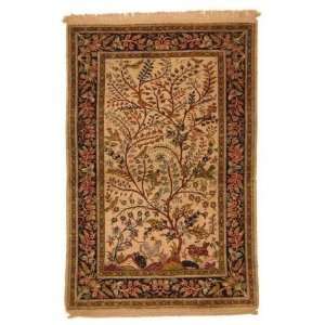  3x5 Hand Knotted Qum Persian Rug   35x52