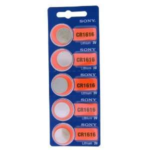  Sony Lithium 3V Batteries Size CR1616 (Pack of 5 