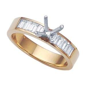  Karina B(tm) Baguette Diamonds Engagement Ring in Platinum 