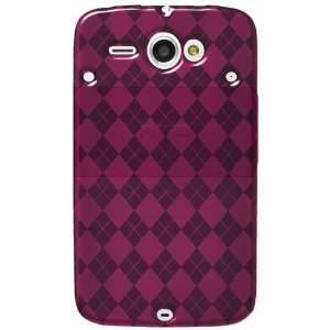   High Gloss TPU Soft Gel Skin Case for HTC ChaCha/HTC Status   Hot Pink