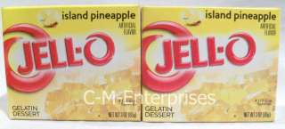 Jello Island Pineapple Gelatin Dessert 3 oz ( 2 Boxes )  