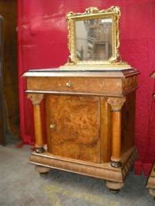 ITALIAN ANTIQUE MARBLE TOP EMPIRE STYLE NIGHT STANDS 11IT055C  