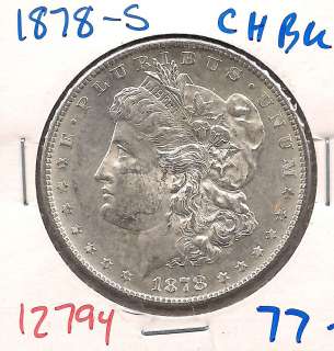 1878 S Morgan Silver Dollar Choice BU #12794  