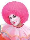 NEW Deluxe Neon Pink Afro Clown Wig Curly Theatrical Costume Hair