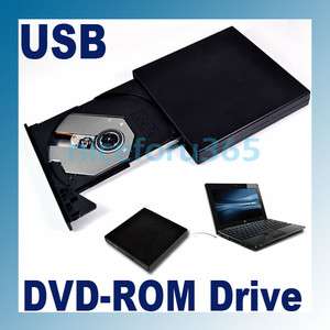 New USB 2.0 External Optical DVD ROM Drive For Laptop PC Portable Slim 