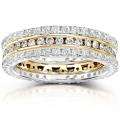 14k Gold 1 1/2ct TDW Diamond 3 piece Stackable Eternity Ring Set (H I 