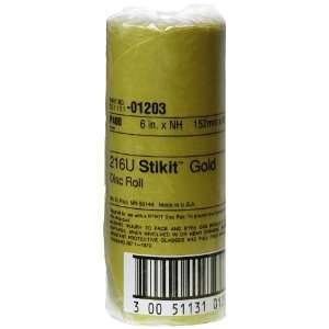 3M 01203 Stikit Gold 6 P400A Grit Disc Roll, (75 Discs per Roll)   6 