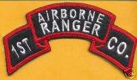 KOREAN War 1st Airborne Ranger Co Inf scroll tab patch  