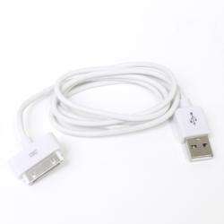 Deluxe iPhone/ iPod/ iPad White Data/ Sync Cable (Pack of 2 
