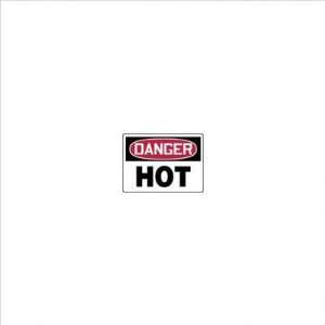  14 Red, Black And White Adhesive Vinyl Value Hot Work Sign Danger Hot