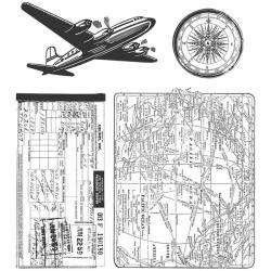 Tim Holtz Cling Air Travel Rubber Stamp Set  