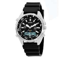 Casio Mens Analog/ Digital Diver Black Resin Watch  