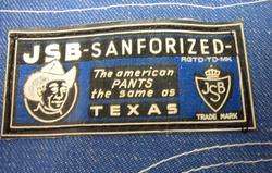 vintage james dean blue jeans denim pants / original label never worm 