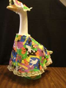 24 Inch Yard Concrete Goose Halloween Dress Outfit  