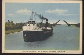 POSTCARD Cargo Ship SASKATOON ONTARIO Canada 1930  