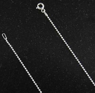   Diamond Cut Ball Bead 1.5mm Necklace Chain Solid Italy Jewelry  