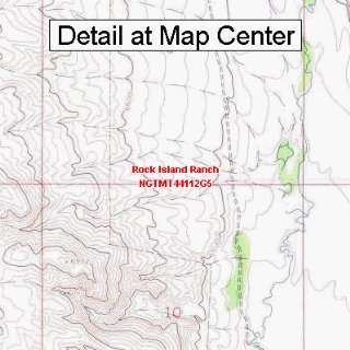  USGS Topographic Quadrangle Map   Rock Island Ranch 