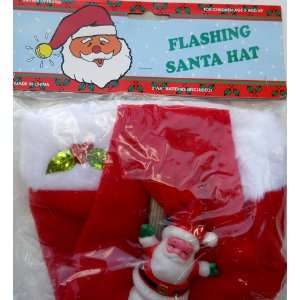  Santas Hat with Blinking Light