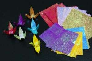 60 sheet Rainbow Origami Paper Bird /   